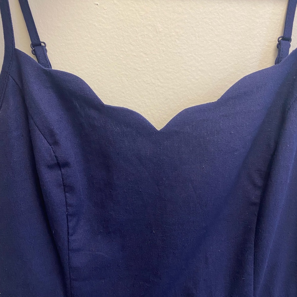 Waisted blue dress Market&Spruce